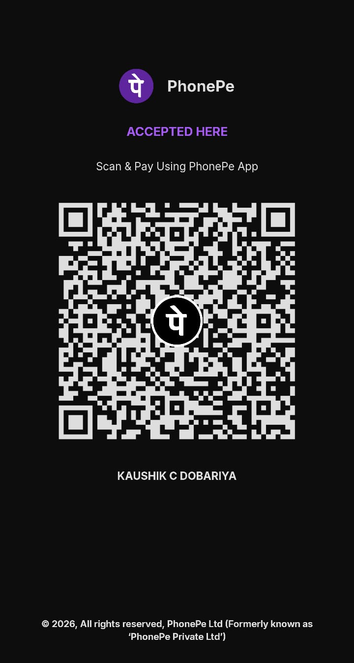UPI QR code — scan to support Kumar Kaushik